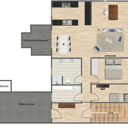 شقة 2-br Penthouse With Private Terrace - 1 كوبنهاجن